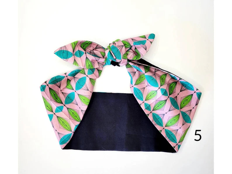 Hair Wraps- Diamond Mid Mod Print