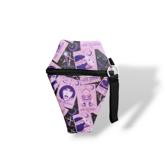 Coffin Wristlet- Purple Moster Cards