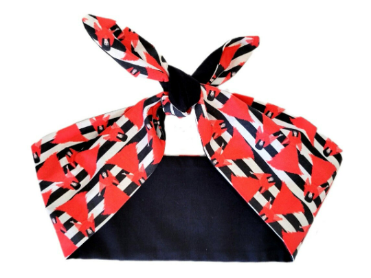 Hair Wrap- Lydia Red Dress Print
